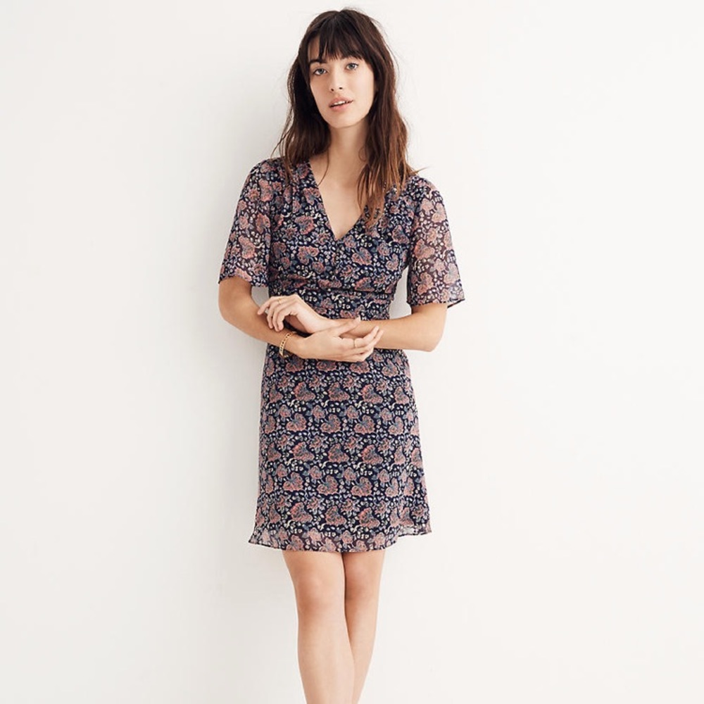 Madewell flutter-sleeve dress
